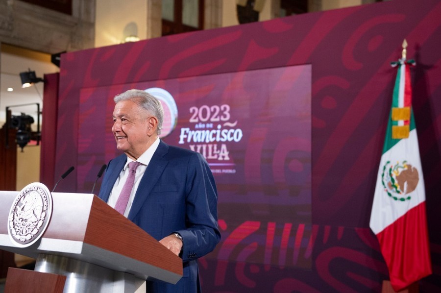 López Obrador dijo que el interés expresado por el expresidente Fox sobre la despenalización de la marihuana responde a razones económicas. Foto Presidencia de México