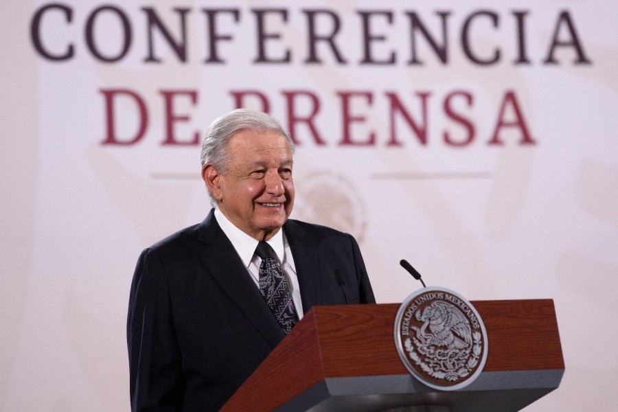 El presidente Andrés Manuel López Obrador durante su encuentro con medios de este 12 de junio en Palacio Nacional. Foto archivo