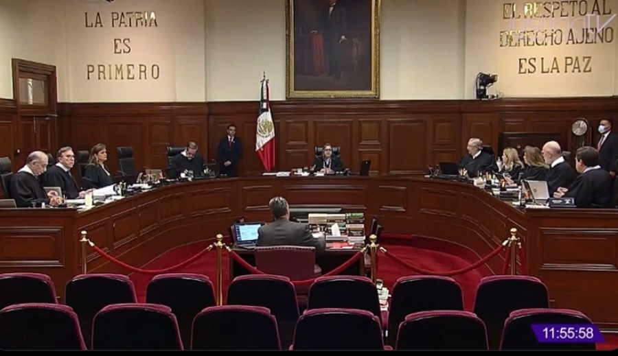 La SCJN suspende la sesión del martes 27 de agosto como medida de respaldo a los trabajadores que protestan contra la reforma al Poder Judicial de la Federación. Foto captura