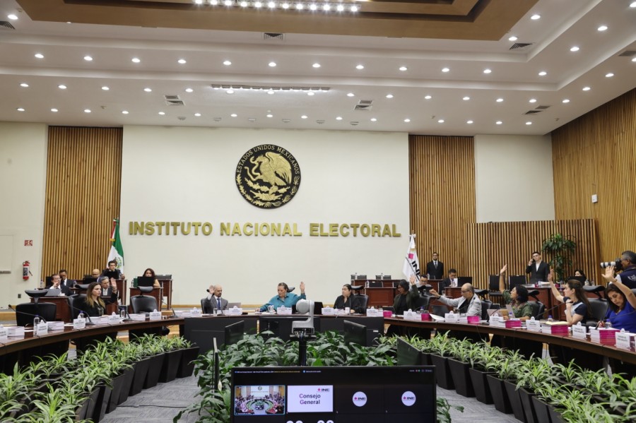 El INE, como se le conoce a la institución encargada de organizar las elecciones en México, dijo que el próximo lunes 23 de septiembre se llevará a cabo la sesión de instalación del Consejo General del INE con la que se dará inicio al Proceso Electoral Extraordinario del Poder Judicial. Foto INE