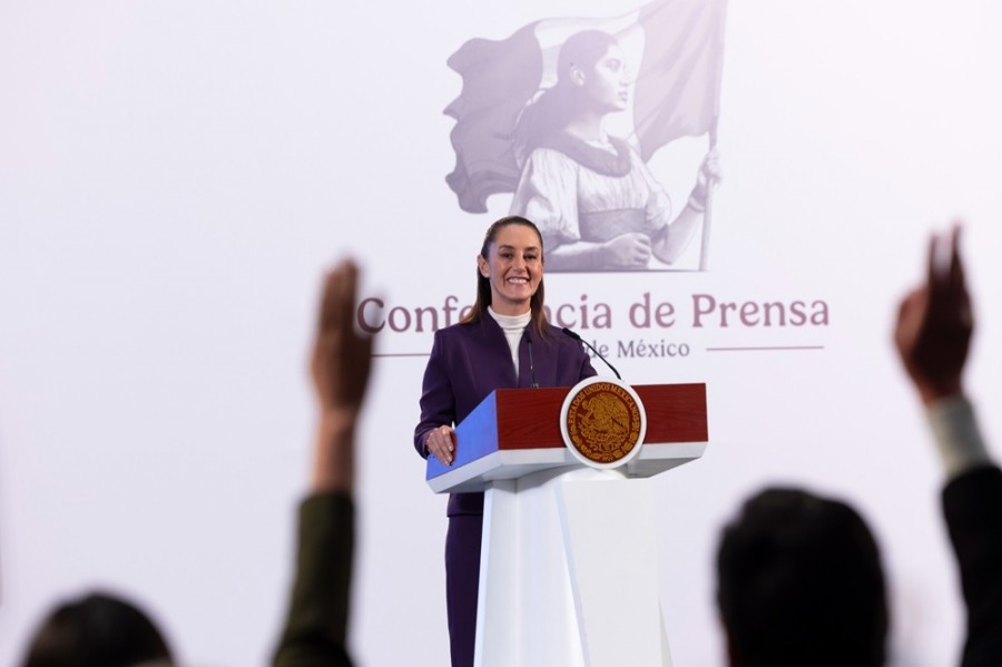 La presidenta de México dijo que esta semana se firmará una nueva versión del programa Pacic para contener la inflación. Foto de la oficina de prensa de la Presidencia